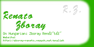 renato zboray business card